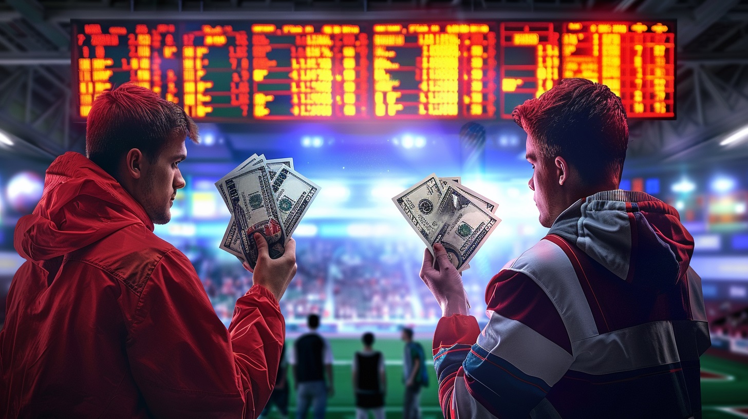 Men betting on sports